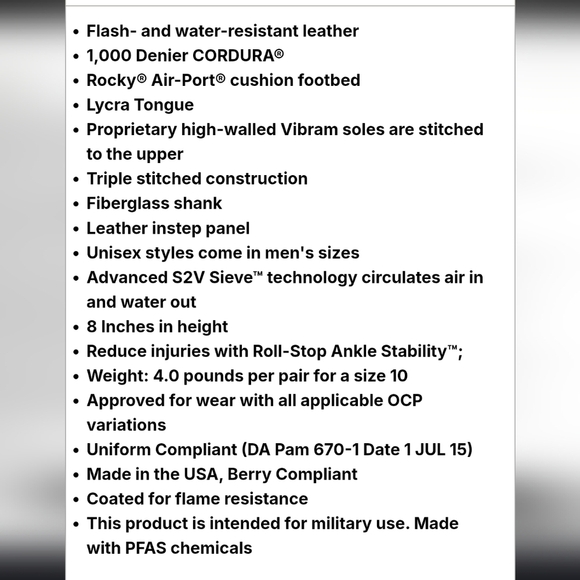 NIB Rocky SV2 Mens Tactical Military Boots - Picture 10 of 10